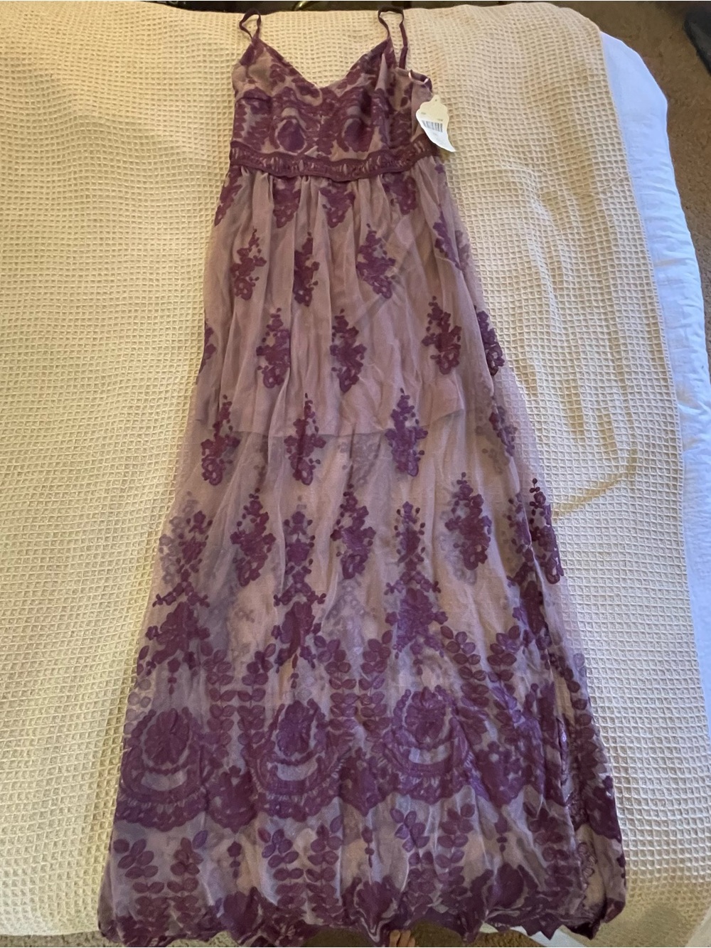 Lace slit maxi formal wedding cocktail prom dress